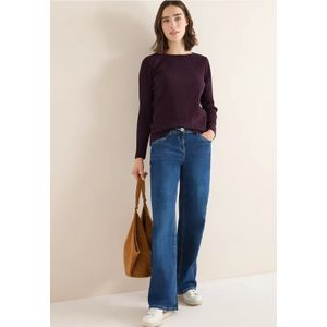 Cecil Dames Geribd shirt in Rood, Gr: L