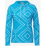 Cecil Dames Jaquard overhemd in Blauw, Gr: L