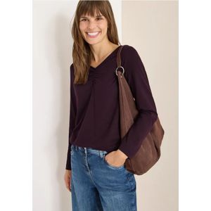 Cecil Dames Basic shirt met rimpels in Rood, Gr: L