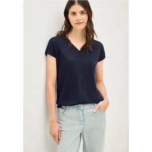 Cecil Dames Shirt met banddetail in Blauw, Gr: L