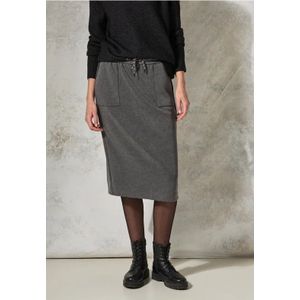 Cecil Dames Zijden midirok in Grijs, Gr: XXL