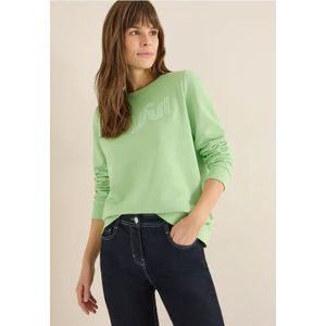 Cecil Dames Sweater met borduursel in Groen, Gr: L