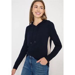Cecil Dames Fijn gebreide hoodie in Blauw, Gr: 3XL