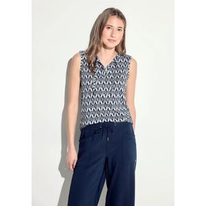 Cecil Dames Zomertop met print in Wit, Gr: XL