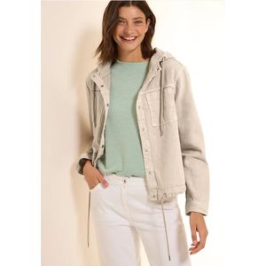 Tussenjassen - Boulder Beige - Capuchon met Rijgkoord - 2 Borstzakken