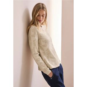 Cecil Dames Jacquard overhemd in Beige, Gr: XL