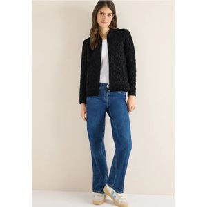 Cecil Dames Leo jacquard jas in Zwart, Gr: L