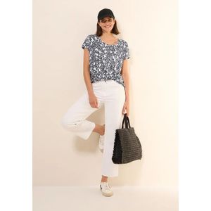 Cecil Dames Shirt met minimale print in Wit, Gr: XL
