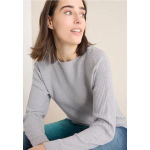 Cecil Dames Cosy structuurmix Dolman in Grijs, Gr: L