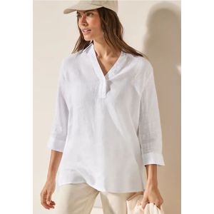 Cecil Dames Linnen blouse in Wit, Gr: M