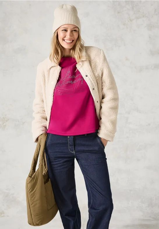 Cecil - Dames Shirt - Pink - 3/4-mouwen - Grafische Print