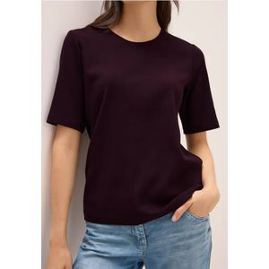 Cecil Dames Basic geribd Shirt in Rood, Gr: L