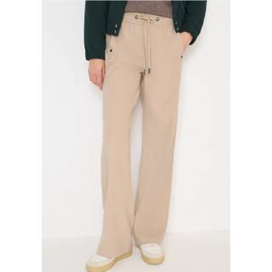 Cecil Dames Broek met wijde pijpen in keperstof in Beige, Gr: XXL