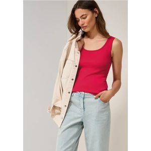 Blousetops - Glazed Apple Red - Diepe Ronde Hals - Zonder Capuchon