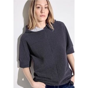 Cecil Dames Sweatshirt met korte armen in Blauw, Gr: XL