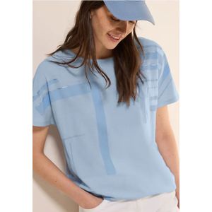 Cecil Dames Shirt met grafische print in Blauw, Gr: M