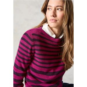 Cecil Dames Trui met strepen in Pink|Paars, Gr: XL