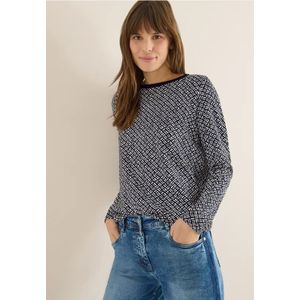 Cecil Dames Shirt met patroon in Grijs, Gr: 3XL