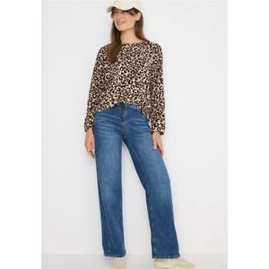 Cecil Dames Gedessineerde blouse in Beige, Gr: L