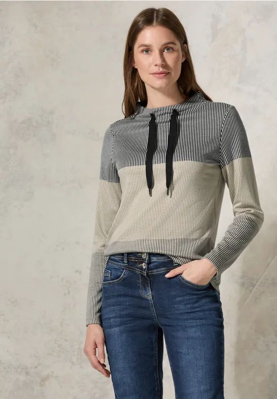 Cecil - B322488 - T-shirt - Licht hazelnootbeige - Dames