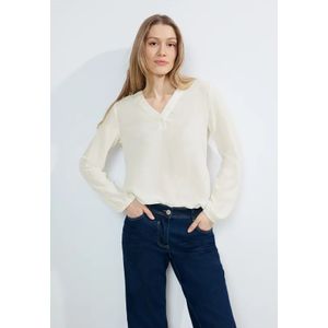 Cecil Dames Blouse met structuur in Wit, Gr: XL