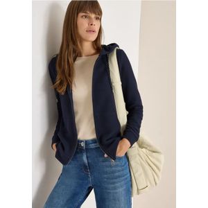 Cecil Dames Lichtgewicht jack met capuchon in Blauw, Gr: 3XL
