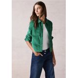 Cecil - Kort Corduroy Jack - Groen - Lichtgewicht - Overhemdkraag, Lange Mouwen, Steekzakken