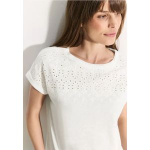 Cecil Dames Zomers T-shirt in Wit, Gr: M