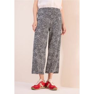 Cecil Dames Broek met gedessineerde Wide Legs in Grijs, Gr: XXL