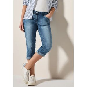 Cecil - 3/4 Spijkerbroek - Blauw - Mid Waist - Slim Legs