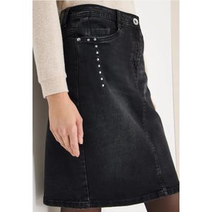 Cecil Dames Denim rok met studs in Zwart, Gr: 26