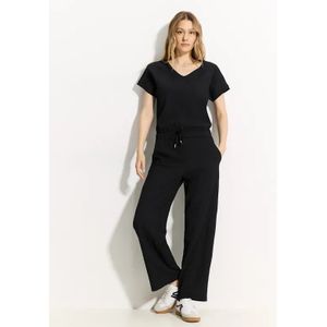 Cecil Dames Jumpsuit met structuur in Zwart, Gr: XXL