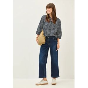 Blouse - Wijde Blouse - Katoen - Driekwart Mouw - All-over Patroon