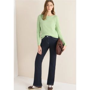 Cecil Dames Gestreept shirt met lange mouwen in Groen, Gr: L