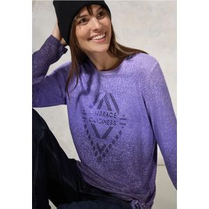 Cecil Dames Shirt met kleurverloop en print in Paars, Gr: XXL