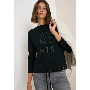 Cecil Dames Sweater met borduursel in Groen, Gr: L