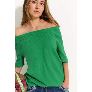 Cecil Dames Mousseline blouse in Groen, Gr: M
