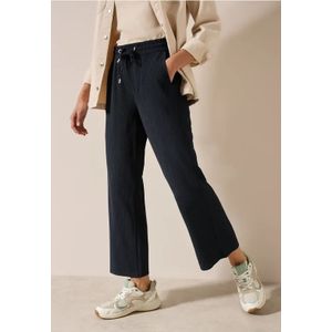 Cecil Dames Wide Legs gestructureerde broek in Blauw, Gr: XXL