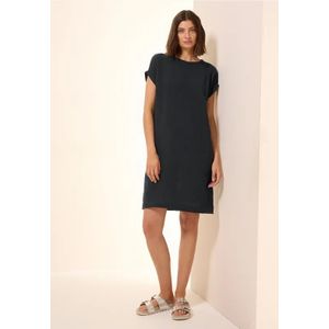 Cecil Dames Mousseline jurk in effen kleur in Zwart, Gr: S