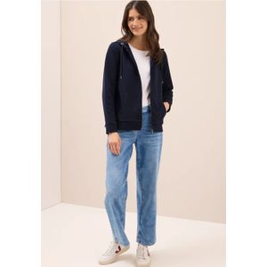 Cecil Dames Sweatjack met textuur in Blauw, Gr: L