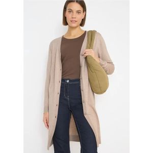 Cecil Dames Lang vest in Beige, Gr: L