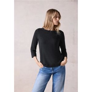 Cecil Dames Gestructureerd overhemd in Zwart, Gr: XS