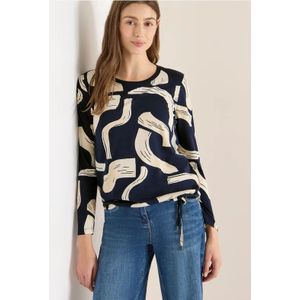 Cecil Dames Shirt met patroon in Blauw, Gr: M