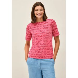 Cecil Dames Shirt met burn-out look in Rood, Gr: XL