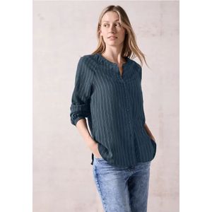 CECIL - Gestreepte Blouse - Blauw - Modalmix