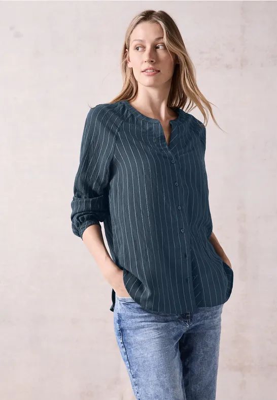 CECIL - Gestreepte Blouse - Blauw - Modalmix