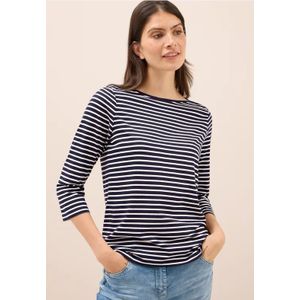 Cecil - Shirt - Urban dark blue - 3/4 Mouwen - Met Streepmotief