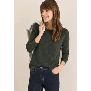 Cecil Dames Gestructureerde trui met ronde hals in Groen, Gr: L