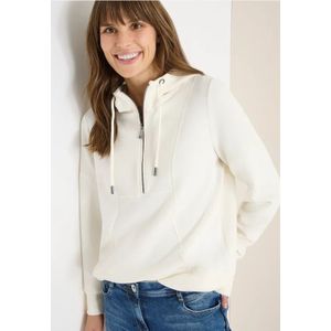 Cecil Dames Troyer sweatshirt met capuchon in Wit, Gr: L