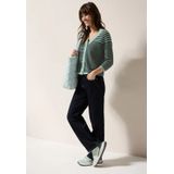 Vesten - Slate Khaki - V-hals - 3/4-mouwen - Gestreept Patroon